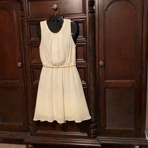 Ya LA cream line dress gold Accessory twisted belt